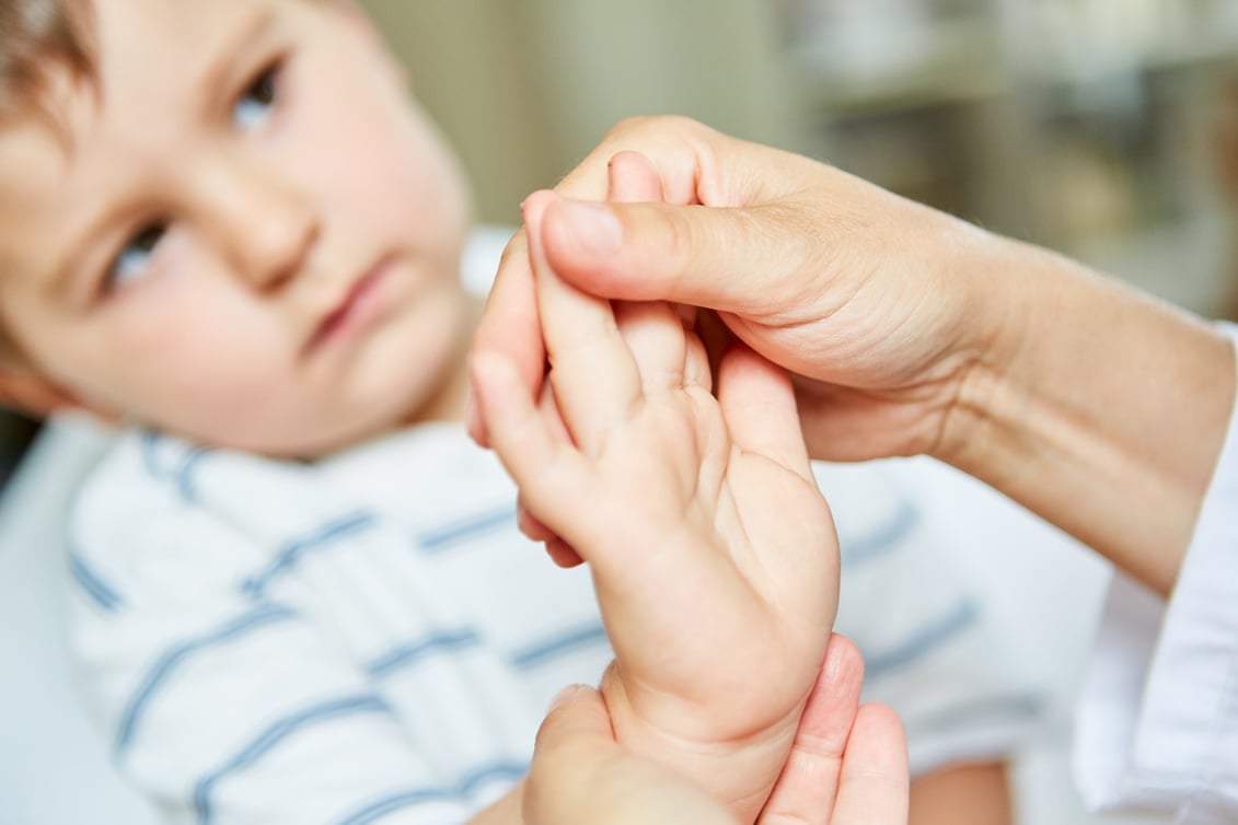 Child Undergoing Osteopathy or Physiotherapy