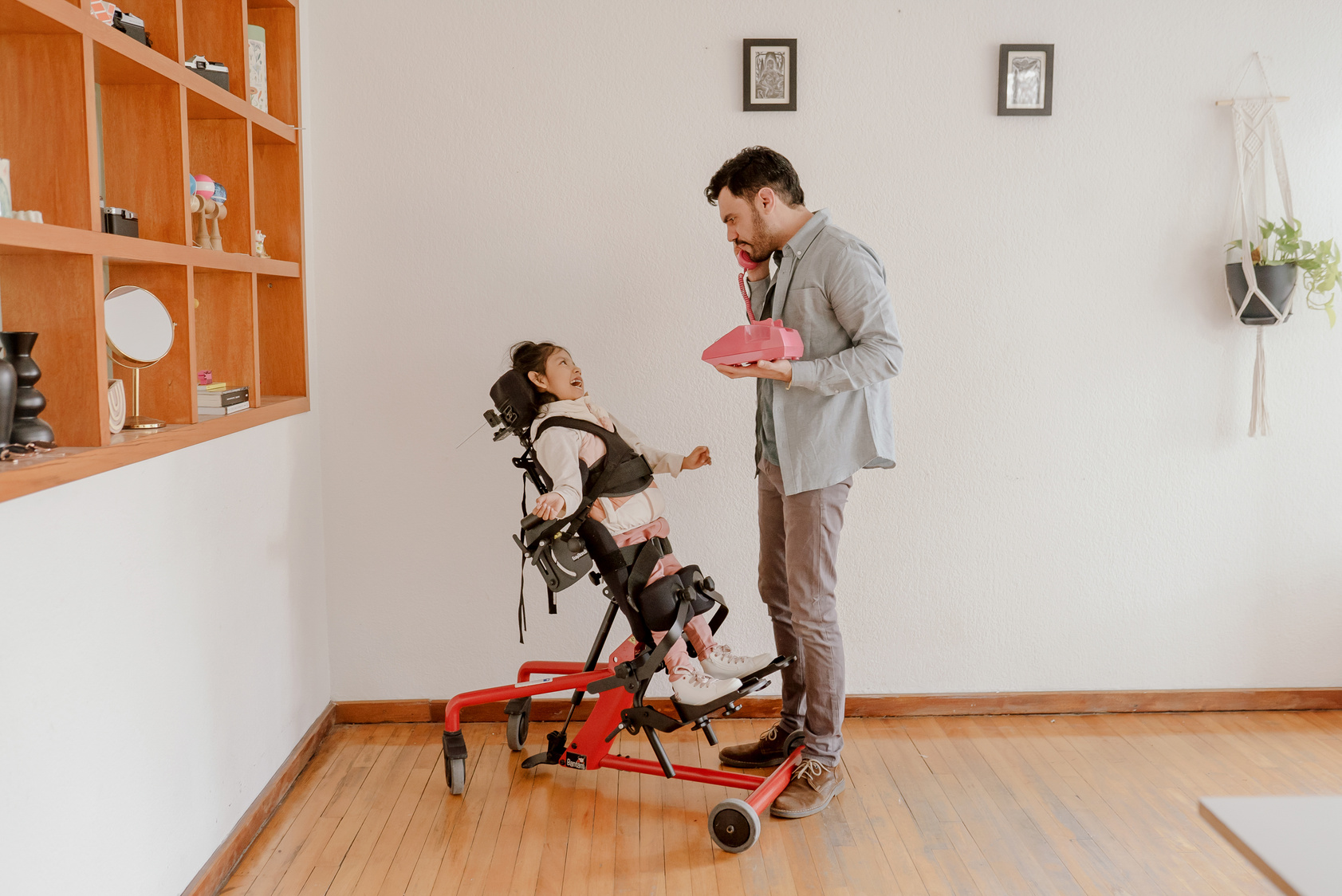 Father Taking Care of Daughter