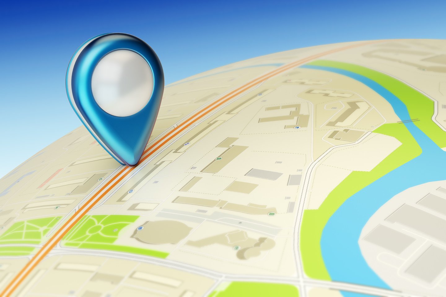 Travel destination, gps location and positioning concept