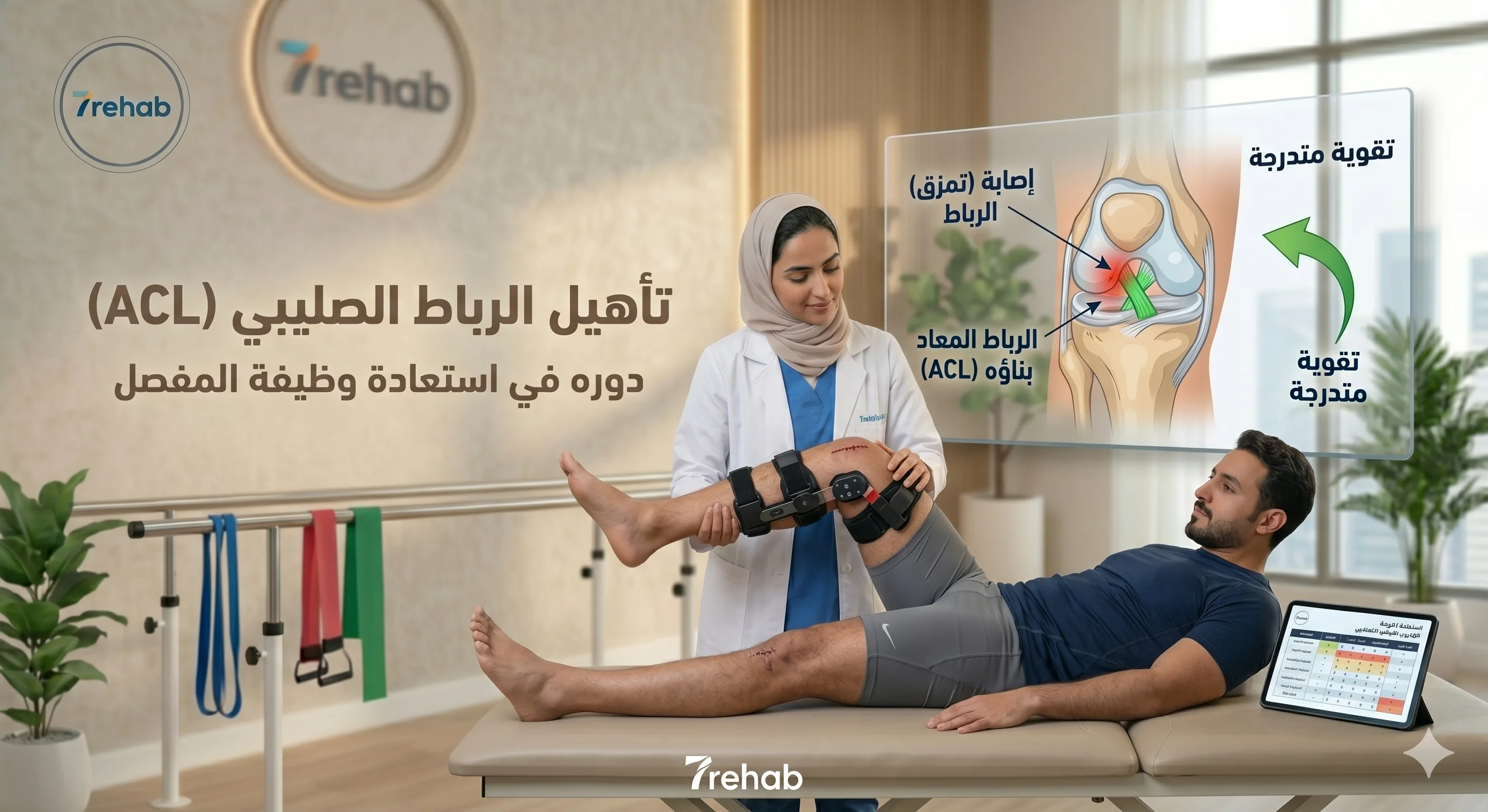 تأهيل الرباط الصليبي: رحلة التعافي خطوة بخطوة