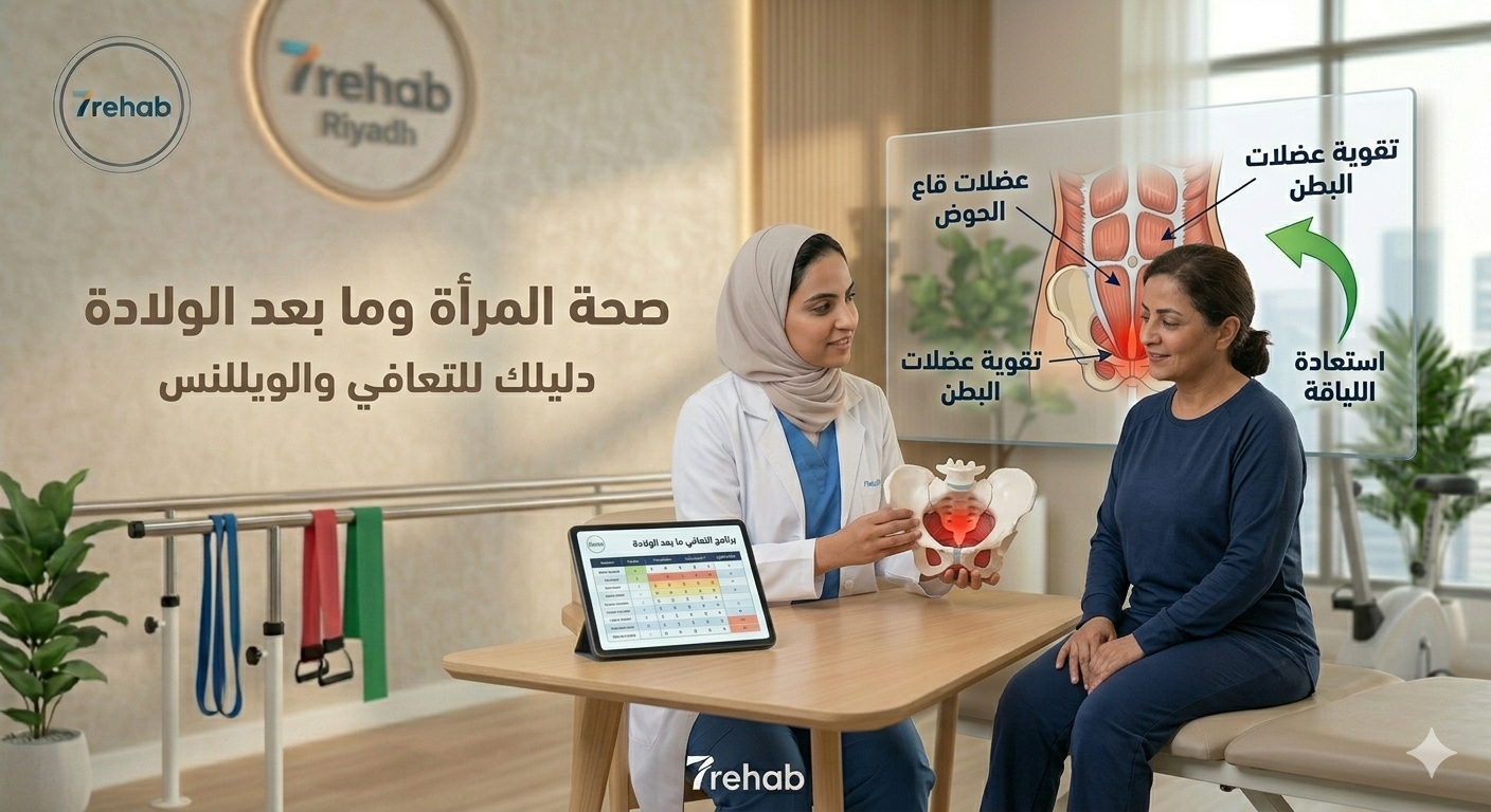 صحة المرأة وتأهيل ما بعد الولادة — العلاج الطبيعي في مركز سبعة بالرياض