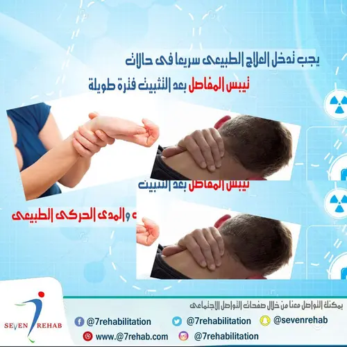 تساعد الكمادات الباردة ورفع الركبة الى أعلى على تقليل التورم والالتهاب والرشح فى حالات التهابات وخشونة مفصلى الركبة