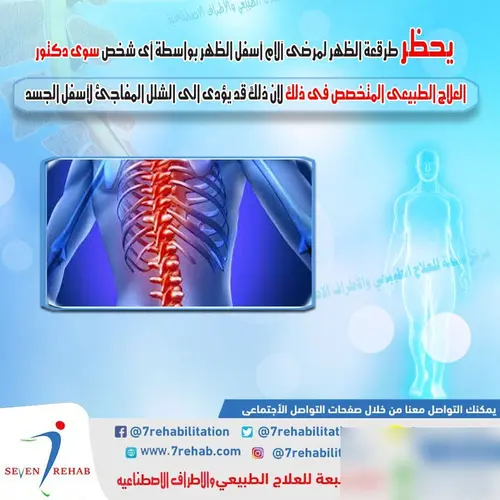 يحظر طرقعة الظهر لمرضى آلام أسفل الظهر بواسطة أى شخص سوى دكتور العلاج الطبيعى المتخصص فى ذلك لان ذلك قد يؤدى الى الشلل المفاجئ لأسفل الجسد
